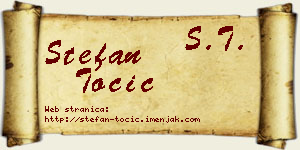 Stefan Točić vizit kartica